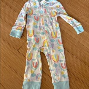 Lands' End Rainbow and Cloud Kids Footie